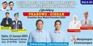 Aliansi Milenial Batam Deklarasi Dukung Prabowo-Gibran